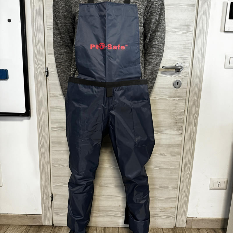 Brushcutter workwear. Blue Pro-Safe work overalls for brushcutting with pocket.